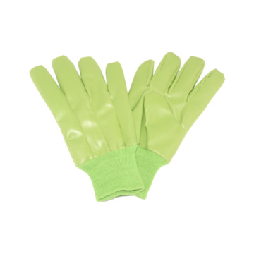 Interlock Liner Handschuh mit PU voll getaucht, Strickhandgelenk